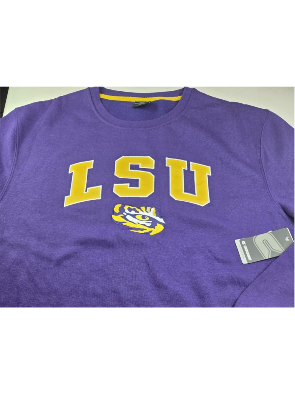 Men's Colosseum LSU Sweatshirt XXL Purple Yellow #1676